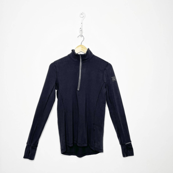 Lululemon athletica outrun 1/2 zip pullover black rulu running womens us 8 - Picture 1 of 7